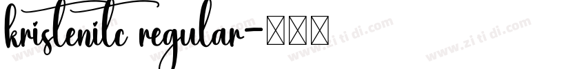 kristenitc regular字体转换